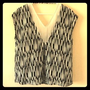 Sleeveless V-neck  Express blouse